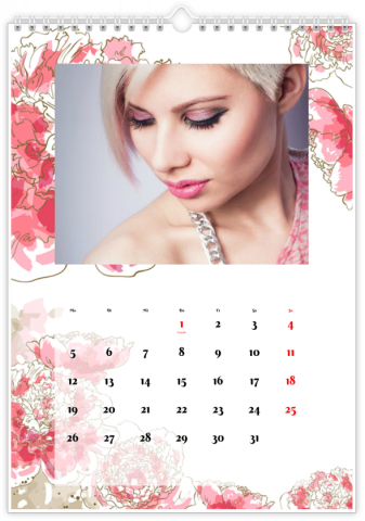 Photo Calendar A3 Portrait FLEURS