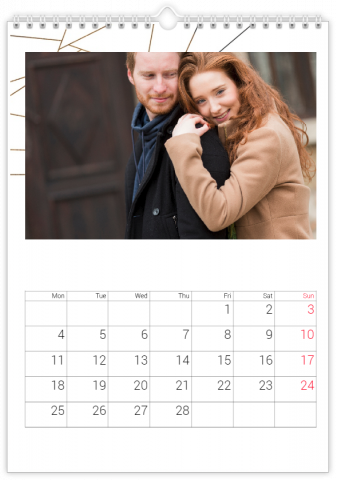 Photo Calendar A3 Portrait Lovely Lines