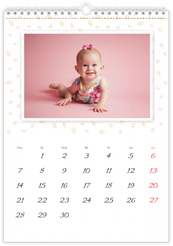 Photo Calendar 12x18 inches Papercut