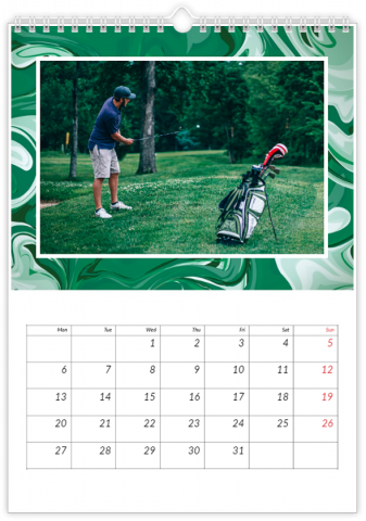 Photo Calendar 12x18 inches Green Smoothie