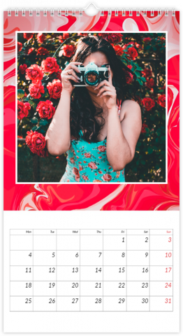 Fotocalendario XL Rojo