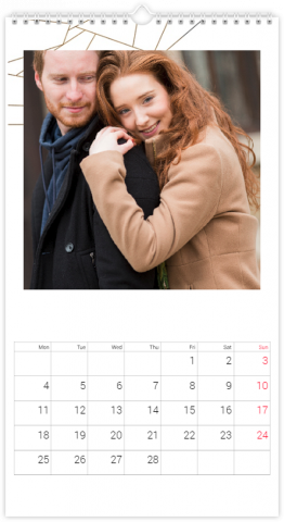 Fotokalender 32,5x60,5 (XL) Streepjes 