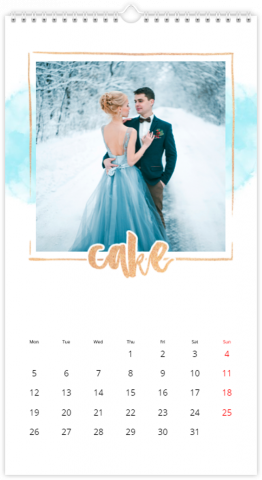 Photo Calendar 13x24 inches Magic Birthday