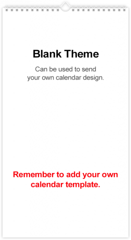 Photo Calendar XL Blank Theme