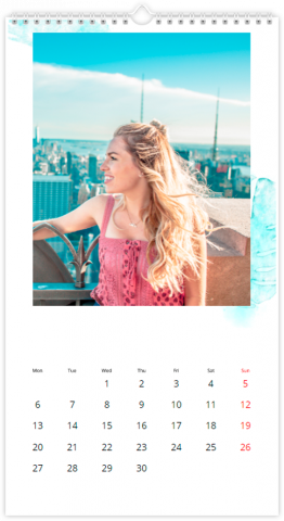 Photo Calendar 13x24 inches Travel Keepsake