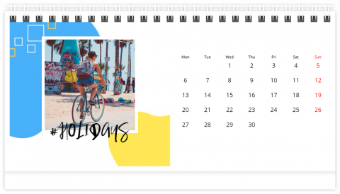 Photo Calendar Desk 8x5 inches Geometry