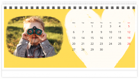 Photo Calendar Desk 21x12 (A5) Best Days