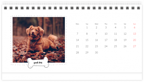 Fotocalendario de Mesa A5 Fotocalendario con perrito