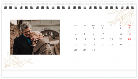 Fotocalendario da tavolo A5 Delicato amore