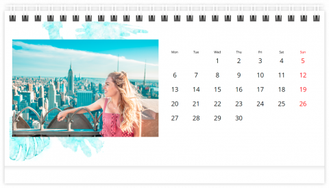 Calendrier de table A5 Excursion