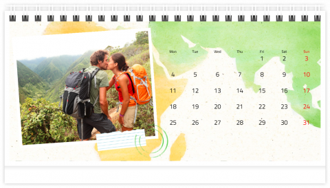 Fotocalendario da tavolo A5 Mondo