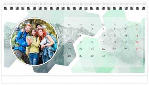 Fotocalendario de mesa 21x12 (A5) Geométrico