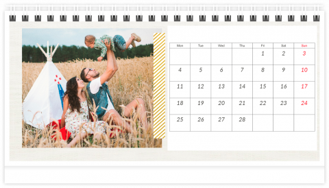 Fotocalendario da tavolo A5 Happy Family