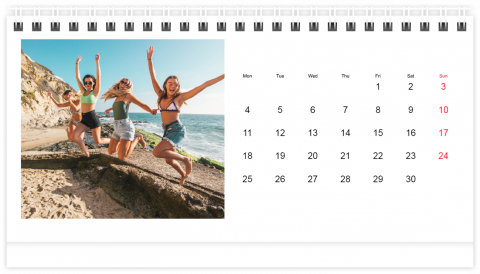 Fotocalendario da tavolo A5 Classico