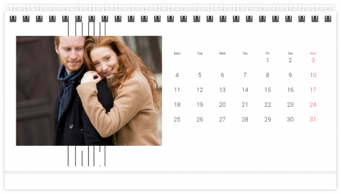 Fotocalendario de mesa 21x12 (A5) Rayos de sol