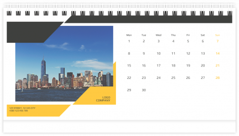 Bureaukalender 21x12 (A5) Mijn bedrijf