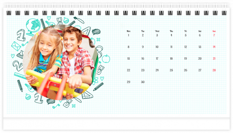 Calendrier de table A5 Cahier