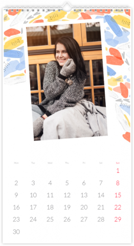 Fotokalender 32,5x60,5 (XL) Aquarel mozaïek
