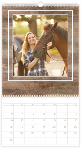 Photo Calendar 33x60,5 (XL) Wooden Pattern