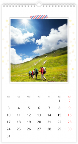 Photo Calendar 32,5x60,5 (XL) Letter