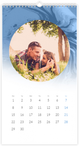 Fotokalender XL Blaue Abstraktion