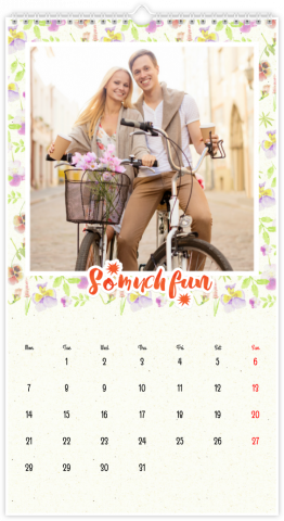 Calendrier Photo XL BOUQUET DE FLEURS AUX PASTELS