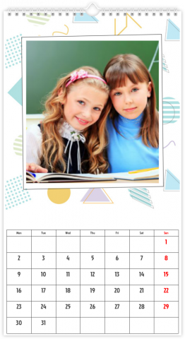 Photo Calendar 32,5x60,5 (XL) School Pack