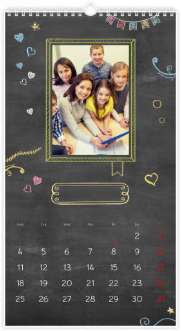 Photo Calendar 32,5x60,5 (XL) School Board