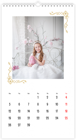 Photo Calendar 32,5x60,5 (XL) In White