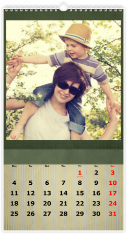 Calendrier Photo XL Vert