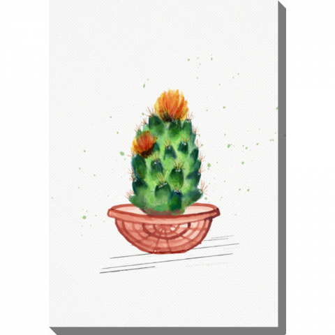 Vertical Cactus coloré