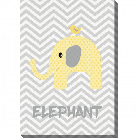  Vertical Petit éléphant jaune