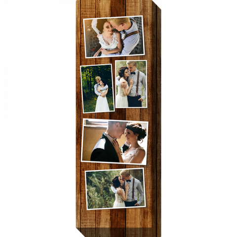 1764 Vertical Collage on Wooden Background