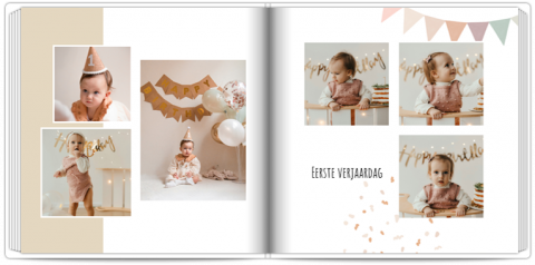 Premium Fotoboek 20x20 Eerste jaar van de baby