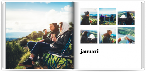 Premium Fotoboek 20x20 Samenvatting van het jaar - minimalistische stijl