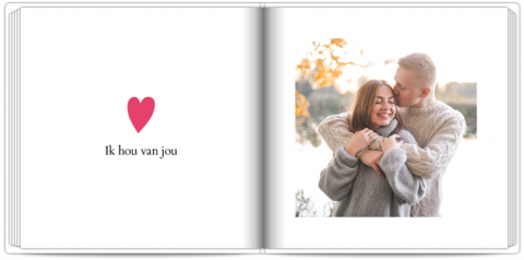 Premium Fotoboek 20x20 Valentijnsdag - voor een paar foto's