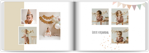 Premium Fotoboek A4 Liggend Eerste jaar van de baby