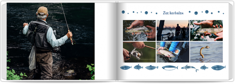 Premium Fotoboek A4 Liggend Cadeau voor elke visser