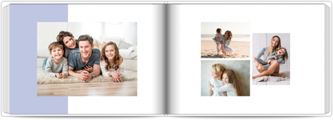 Premium Fotoboek A4 Liggend Familieherinneringen - Donkerblauw