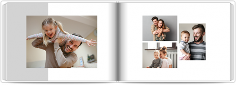 Premium Fotoboek A4 Liggend Familieherinneringen - Grijs