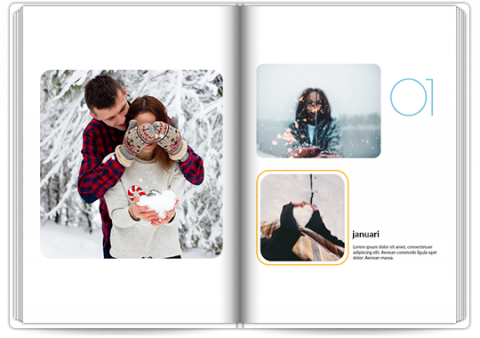 Premium Fotoboek A4 Staand Jaaroverzicht