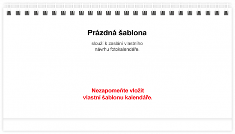 Stolní fotokalendář 21x12 (A5) Prázdná šablona