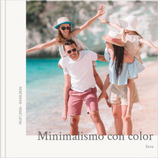 Álbum De Lujo 15x15 Minimalismo con color: ecru