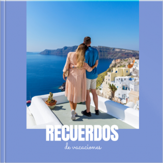 Álbum De Lujo 15x15 Minimalismo azul