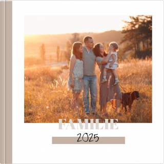 Echtfotobuch 25x25 Familienerinnerungen – beige