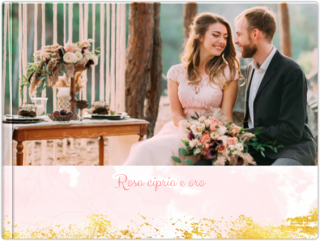 Fotoalbum Lusso 20x15 Rosa cipria e oro