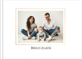 Fotokniha A5 v mäkkej väzbe Bielo-zlatá
