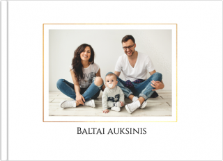 Fotoknyga A5 su minkštu viršeliu Baltai auksinis