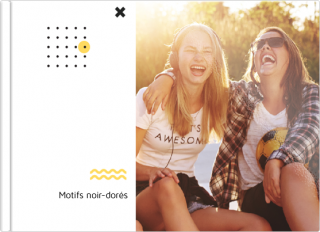 Livre Photo A5 à couverture souple Motifs noir-dorés