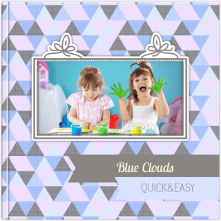 Luxury Photo Album 15x15 Blue Clouds